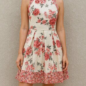 Rewind Fit and Flare Colorful Flowers Dress Size XS NWT